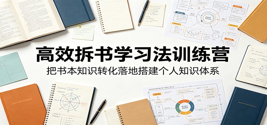 高效拆书学习法训练营，把书本知识转化落地搭建个人知识体系-知创网