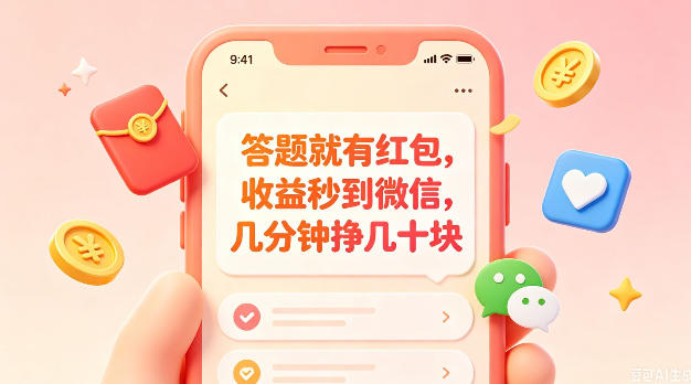 答题就有红包,收益秒到微信,几分钟挣几十块,学生党上班族宝妈都可以玩【揭秘】-知创网