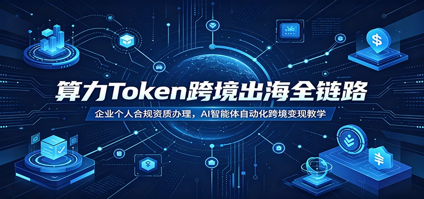 算力Token跨境出海全链路:企业个人合规资质办理,AI智能体自动化跨境变现教学-知创网