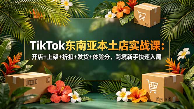 (18984期)TikTok东南亚本土店实战课:开店+上架+折扣+发货+体验分,跨境新手快速入局-知创网