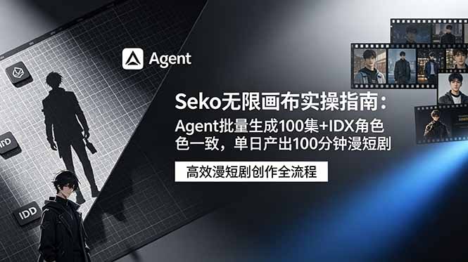 (19006期)Seko无限画布实操指南:Agent批量生成100集+IDX角色一致,单日产出100分钟漫短剧-知创网