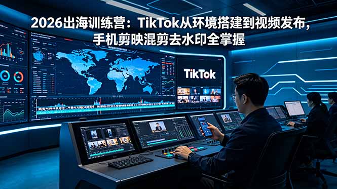 （18875期）2026出海训练营：TikTok从环境搭建到视频发布，手机剪映混剪去水印全掌握-知创网