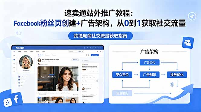 (18888期)速卖通站外推广教程:Facebook粉丝页创建+广告架构,从0到1获取社交流量-知创网