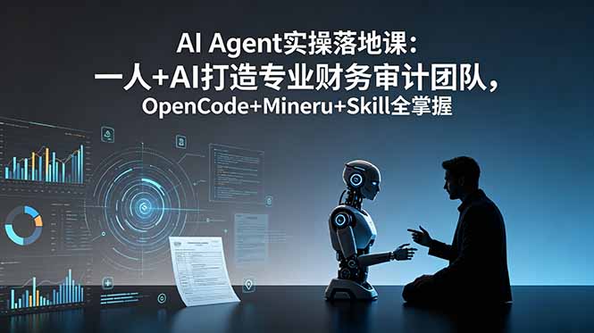 （19037期）AI Agent实操落地课：一人+AI打造专业财务审计团队，OpenCode+Mineru+Skill全掌握-知创网