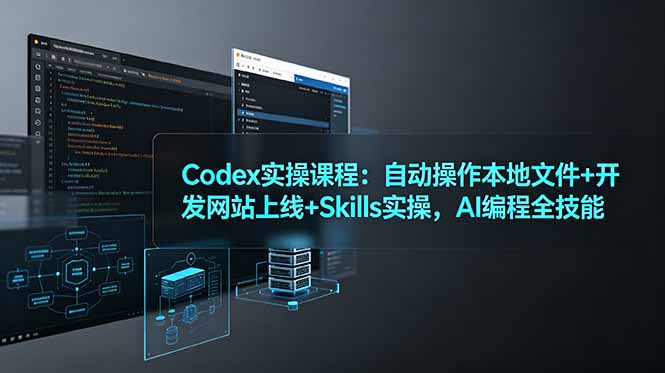 (19009期)Codex实操课程:自动操作本地文件+开发网站上线+Skills实操,AI编程全技能-知创网