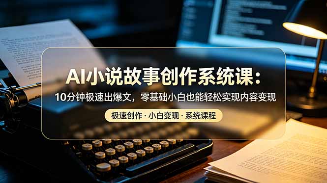 （19053期）AI小说故事创作系统课：10分钟极速出爆文，零基础小白也能轻松实现内容变现-知创网