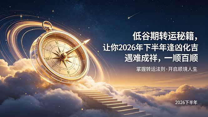 (19024期)付费文章:低谷期转运秘籍,让你2026年下半年逢凶化吉,遇难成祥,一顺百顺。-知创网
