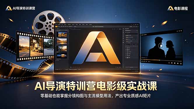 （18801期）AI导演特训营电影级实战课，零基础也能掌握分镜构图与主流模型用法，产出专业质感AI短片-知创网