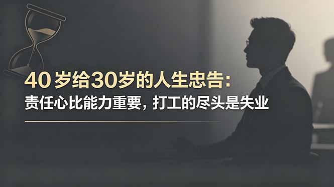 (18769期)付费文章:40岁给30岁的人生忠告:责任心比能力重要,打工的尽头是失业-知创网