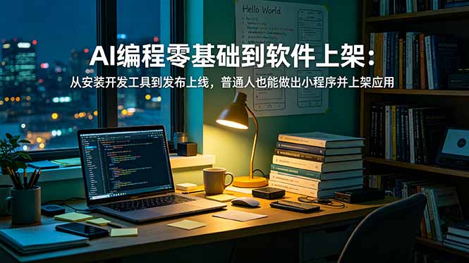 （19109期）AI编程零基础到软件上架：从安装开发工具到发布上线，普通人也能做出小程序并上架应用商店-知创网