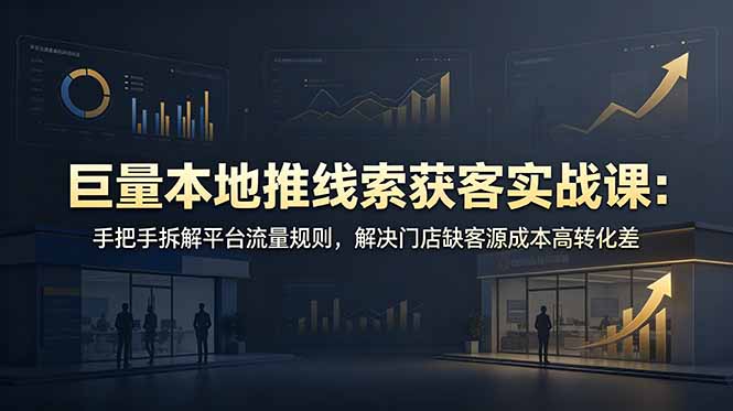 （19061期）巨量本地推线索获客实战课：手把手拆解平台流量规则，解决门店缺客源成本高转化差-知创网