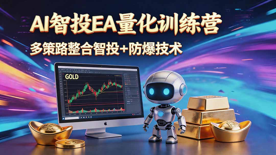 （18880期）AI智投EA量化运营技术，自动化黄金操盘技术，小白也可以轻松上手日入1000+-知创网