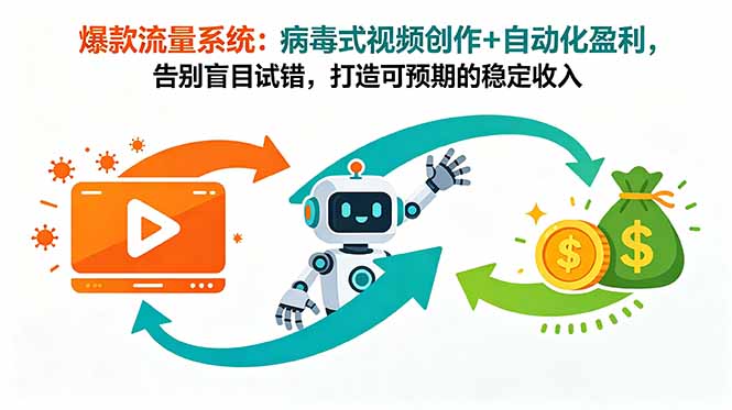 （18882期）爆款流量系统：病毒式视频创作+自动化盈利，告别盲目试错，打造可预期的稳定收入-知创网