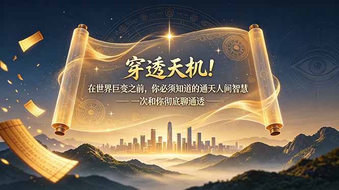 （19063期）付费文章：穿透天机！在世界巨变之前，你必须知道的通天人间智慧 一次和你彻底聊通透-知创网