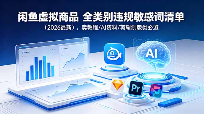 （18961期）闲鱼虚拟商品 全类别违规敏感词清单（2026最新），卖教程/AI资料/剪辑制版类必避-知创网