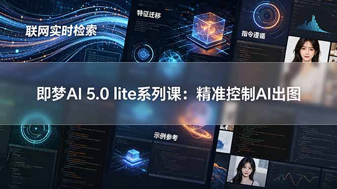 (18962期)即梦AI 5.0 lite实战课:联网实时检索+特征迁移+指令遵循+示例参考,精准控制AI出图-知创网