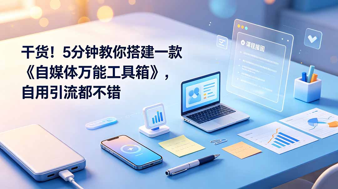 （19064期）干货！5分钟教你搭建一款《自媒体万能工具箱》，自用引流都不错-知创网