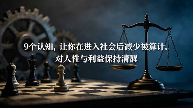 （19042期）付费文章：9个认知，让你在进入社会后减少被算计，对人性与利益保持清醒-知创网