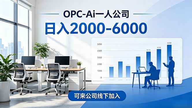 (18809期)2026创业新风口—OPC一人公司模式震撼首发!日收益2000-6000+,项目绿色长久,安全稳健,合…-知创网