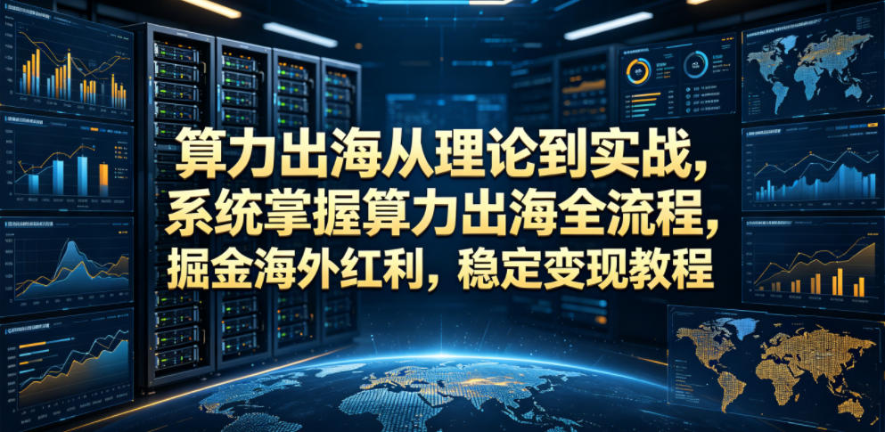 算力出海从理论到实战，系统掌握算力出海全流程，掘金海外红利，稳定变现教程-知创网