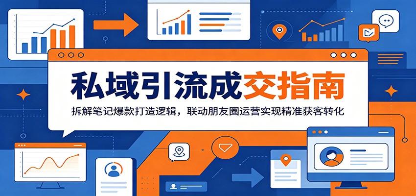 私域引流成交指南：拆解笔记爆款打造逻辑，联动朋友圈运营实现精准获客转化-知创网