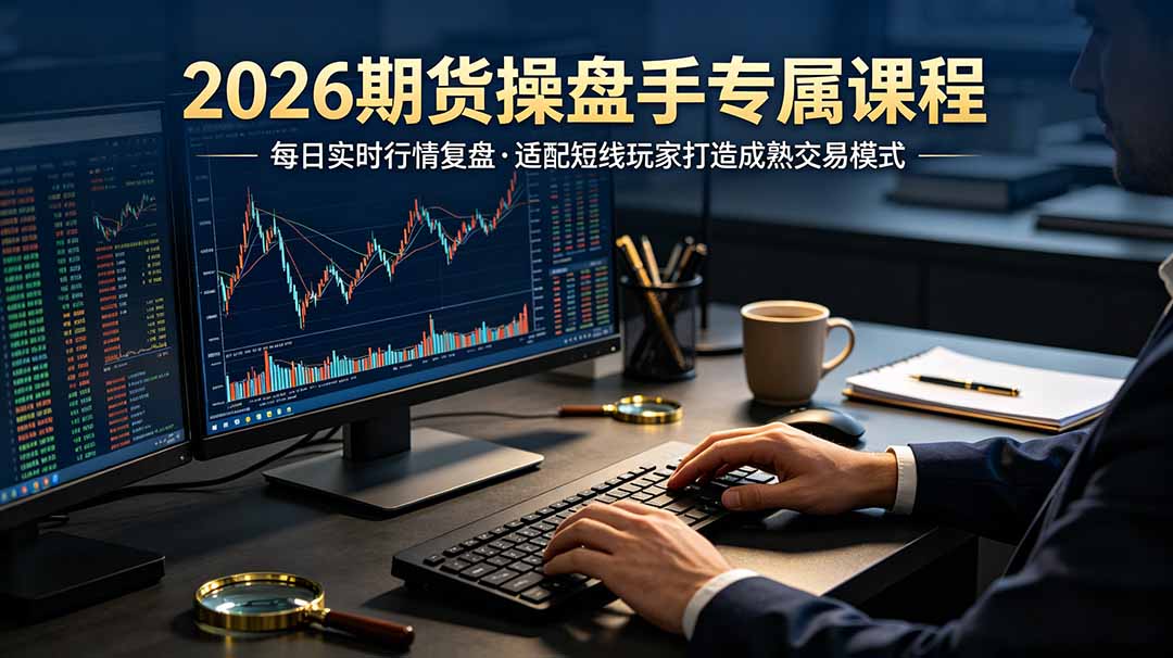 （19093期）2026期货操盘手专属课程-更新6月，每日实时行情复盘，适配短线玩家打造成熟交易模式-知创网