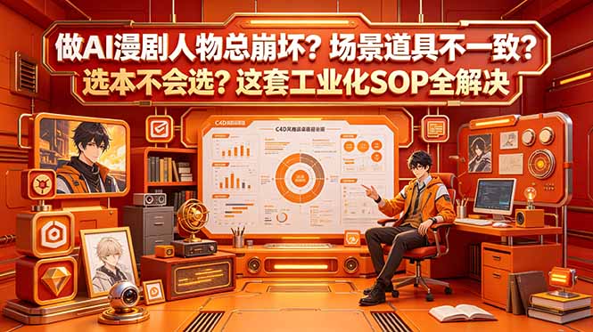 （18850期）做AI漫剧人物总崩坏？场景道具不一致？选本不会选？这套工业化SOP全解决 (更新)-知创网