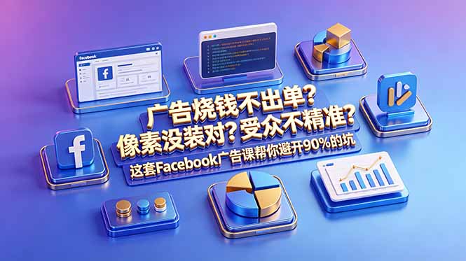（18850期）广告烧钱不出单？像素没装对？受众不精准？这套Facebook广告课帮你避开90%的坑-原创双语字幕-知创网