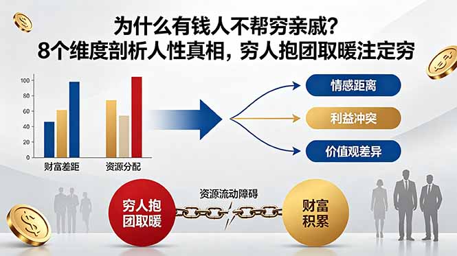 (18932期)付费文章:为什么有钱人不帮穷亲戚?8个维度剖析人性真相,穷人抱团取暖注定穷-知创网