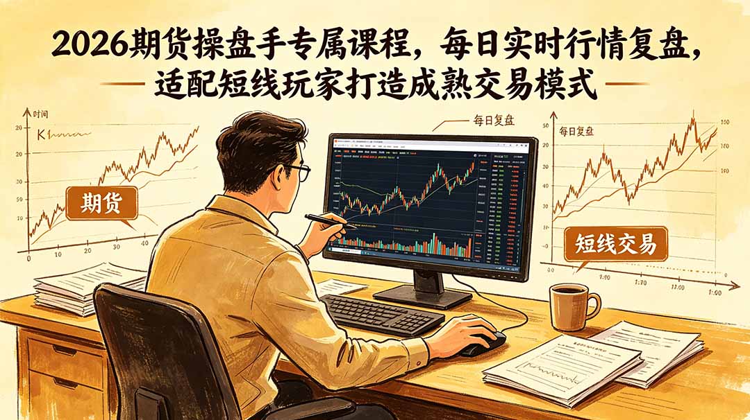 (18902期)2026期货操盘手专属课程-更新6月,每日实时行情复盘,适配短线玩家打造成熟交易模式-知创网