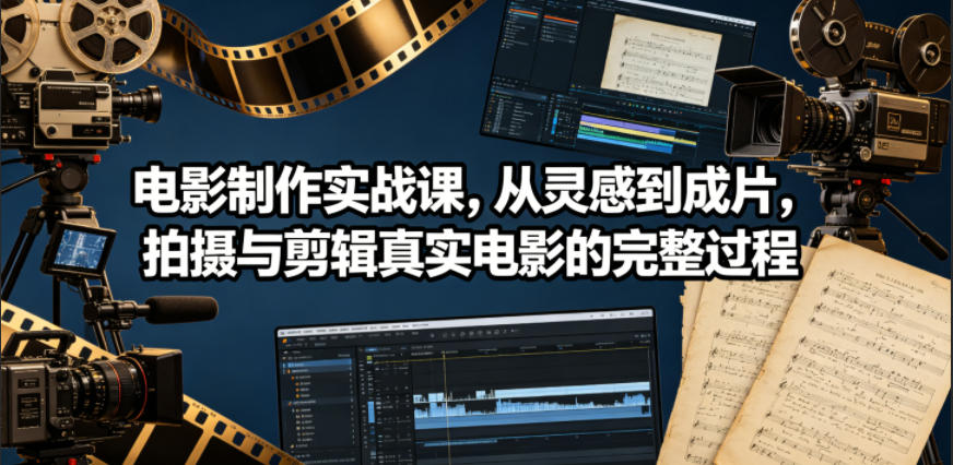 电影制作实战课，从灵感到成片，拍摄与剪辑真实电影的完整过程【原创双语字幕】-知创网