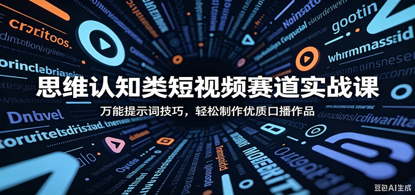 思维认知类短视频赛道实战课：万能提示词技巧，轻松制作优质口播作品-知创网