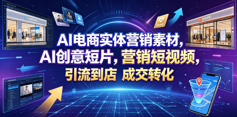 AI电商实体营销素材，AI创意短片，高效打造营销短视频，轻松引流到店，稳定提升门店客流与成交转化-知创网