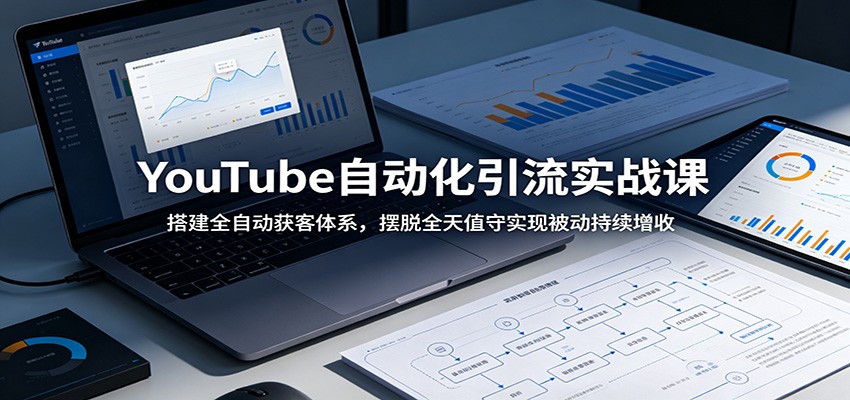 YouTube自动化引流实战课：搭建全自动获客体系，摆脱全天值守实现被动持续增收-知创网