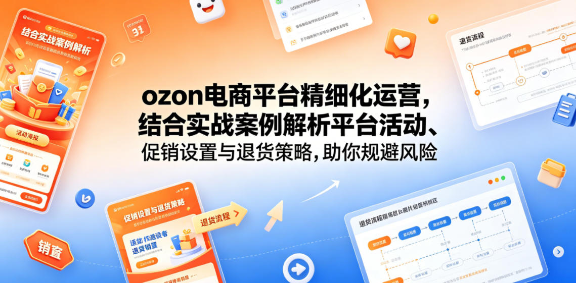 ozon电商平台精细化运营,结合实战案例解析平台活动、促销设置与退货策略,助你规避风险、提升销量-知创网