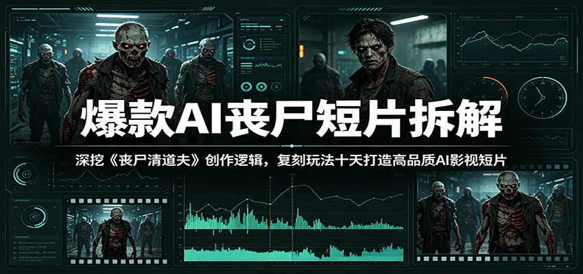 爆款AI丧尸短片拆解：深挖《丧尸清道夫》创作逻辑，复刻玩法快速打造高品质AI影视短片-知创网