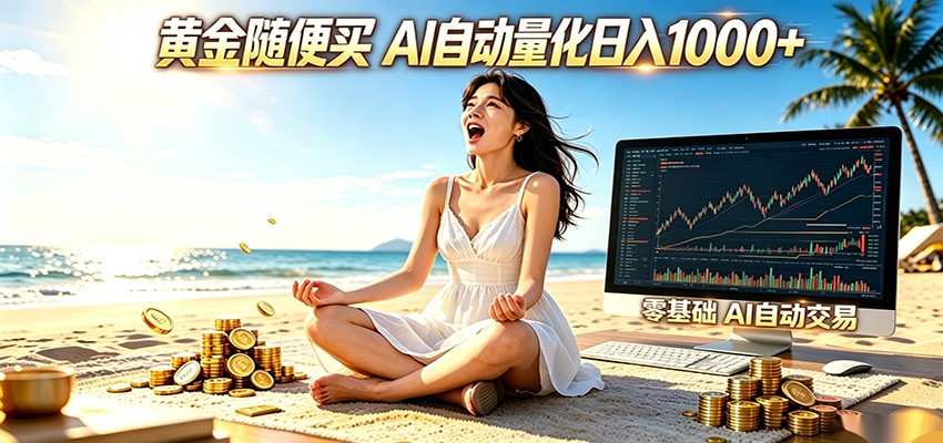 黄金随便买？AI自动外汇量化交易 在家当皇帝 日入1000+-知创网