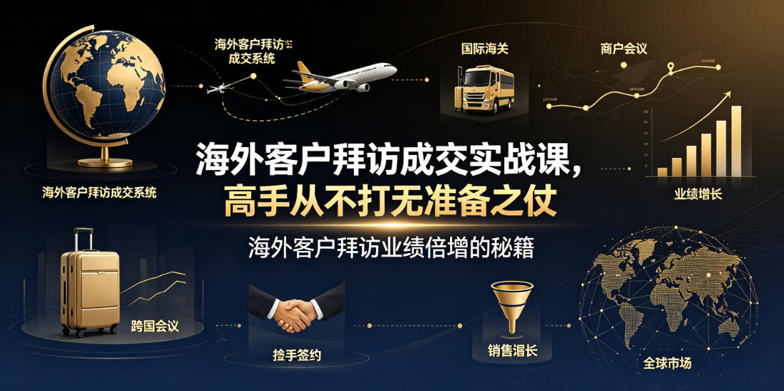 海外客户拜访成交实战课，高手从不打无准备之仗，海外客户拜访业绩倍增的秘籍-知创网