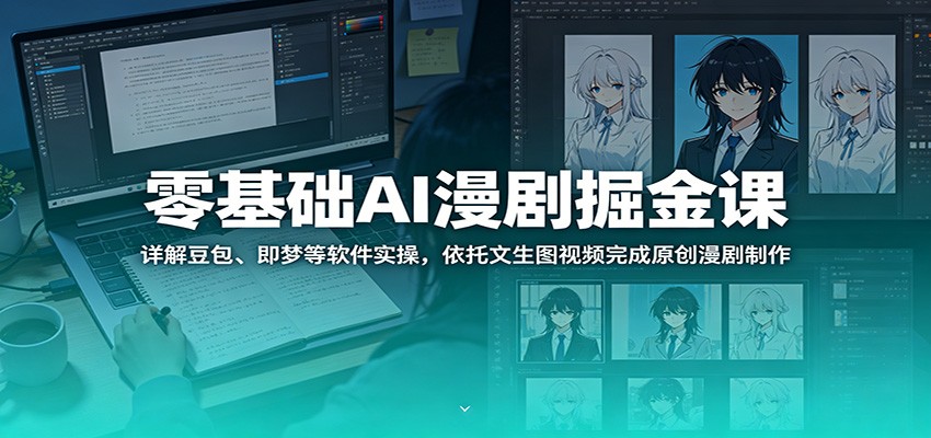 零基础AI漫剧掘金课：详解豆包、即梦等软件实操，依托文生图视频完成原创漫剧制作-知创网
