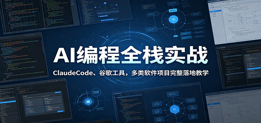 AI编程全栈实战：ClaudeCode、谷歌工具，多类软件项目完整落地教学-知创网