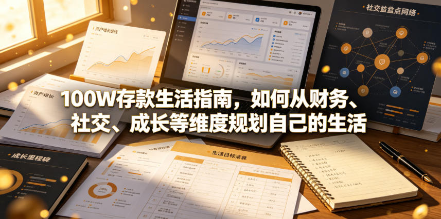 付费文章：100W存款生活指南，如何从财务、社交、成长等维度规划自己的生活-知创网
