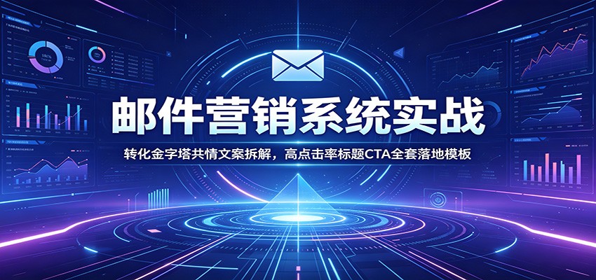 邮件营销系统实战：转化金字塔共情文案拆解，高点击率标题CTA全套落地模板-知创网