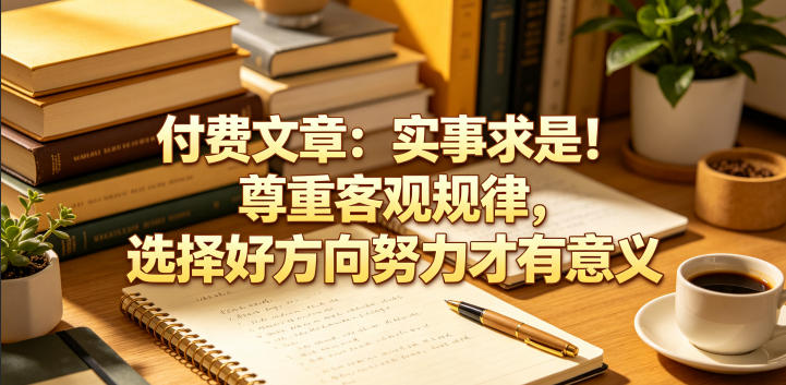 付费文章：实事求是！尊重客观规律，选择好方向努力才有意义-知创网