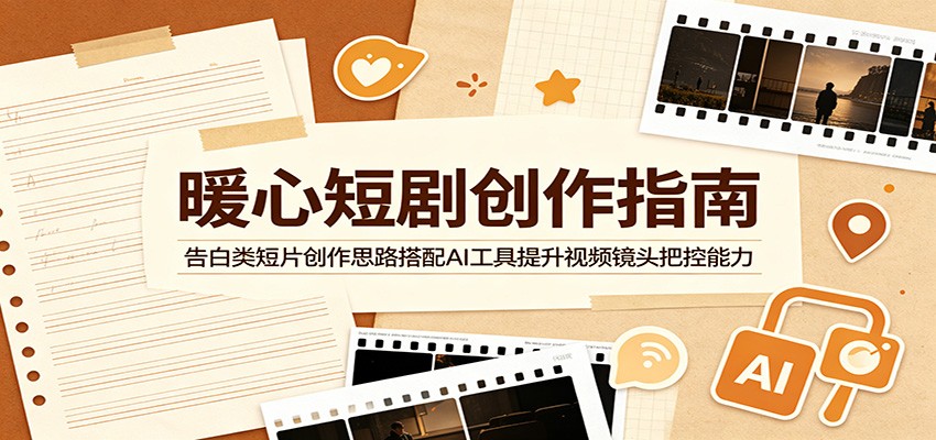 暖心短剧创作指南：告白类短片创作思路搭配AI工具提升视频镜头把控能力-知创网