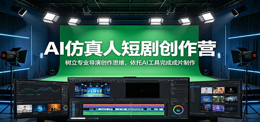 AI仿真人短剧创作营:树立专业导演创作思维,依托AI工具完成成片制作-知创网