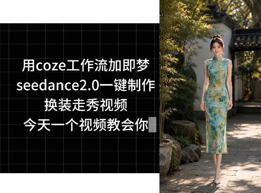 用coze工作流加即梦seedance2.0一键制作换装走秀视频，今天一个视频教会你-知创网