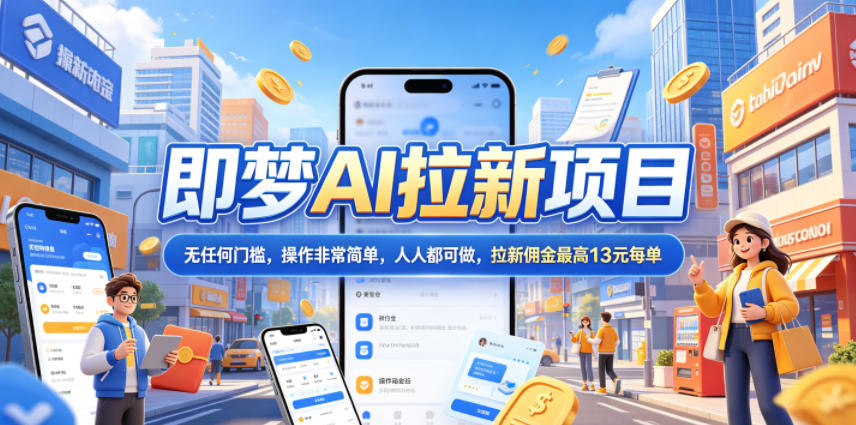 2026年即梦AI拉新项目最新玩法，无任何门槛，操作非常简单，人人都可做，拉新佣金最高13米每单（更新6月24日）-知创网