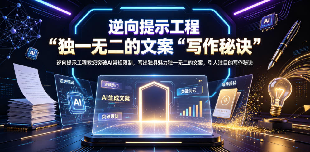 逆向提示工程教您突破AI常规限制,写出独具魅力独一无二的文案,引人注目的写作秘诀【原创双语字幕】-知创网
