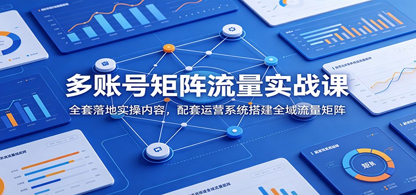 多账号矩阵流量实战课：全套落地实操内容，配套运营系统搭建全域流量矩阵-知创网
