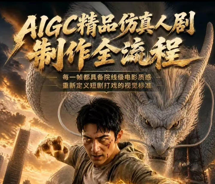 AIGC精品仿真人剧豢龙人全流程制作解析2026，国风仿真人创作+打斗剧情+人设编排，一站式AI短剧入门-知创网